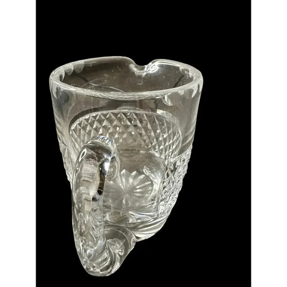Waterford Creamer Crystal Cross Hatch & Thumbprint Colleen - Picture 4 of 6